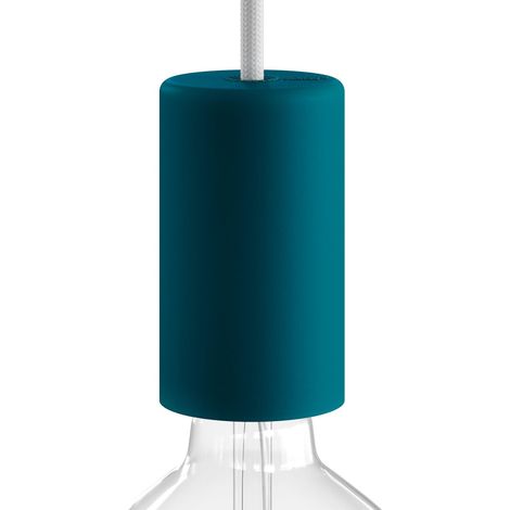 EIVA Elegant, Kit portalampada per Esterno E27 IP65 in Silicone - Il Primo portalampada IP65 cablabile al Mondo - Petrolio
