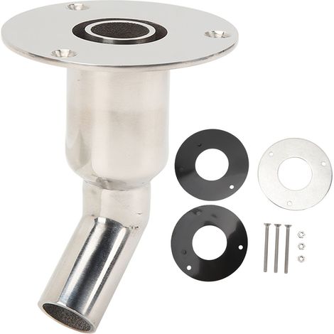 Raccord traversant de coque 22mm pour échappement, tube inox 316, douille à souder pour yacht, bateau, aération chauffage diesel, coudé (1/5)