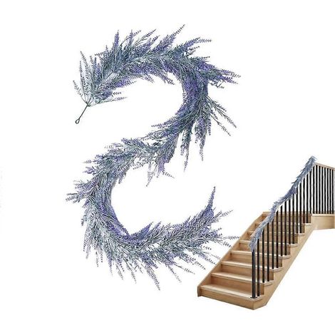 Guirlande de lavande artificielle flexible à suspendre, fausse plante, guirlande de fleurs artificielles violettes pour porte d'entrée B (1/5)
