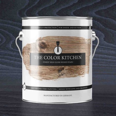 Holzlasur Anthrazitgrau  The Color Kitchen Serious Anthracite  Innen- und Außenbereich  2.5 Liter (1/4)