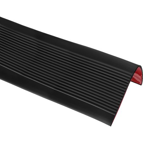 2Mètre Nez De Marche, Protège-Marche En Vinyle Antidérapant Autoadhésif Bande De Bordure D'Escalier Étanche Pour Sols Intérieurs Et Extérieurs (7.6cm x 3.5cm, Noir) (1/5)