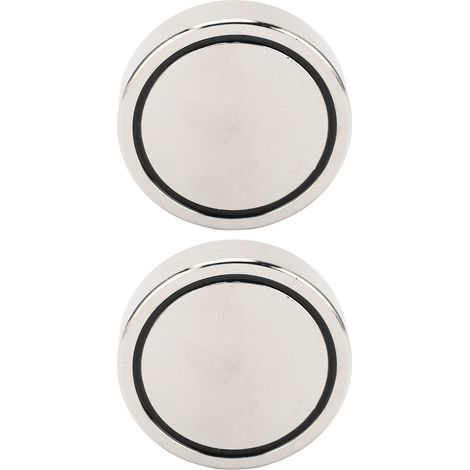5 Neodym-Magnete, 160 kg Zugkraft, rostfrei, für die Werkstatt, silberfarben, 5er-Pack (1/5)