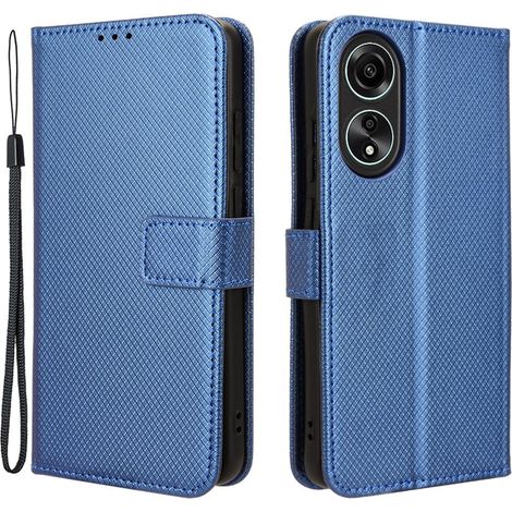 Custodia a libro per Oppo A58 4G, con magnete intelligente, blu (1/5)