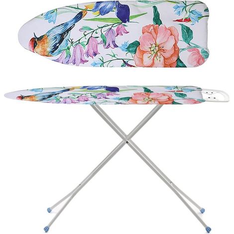 Ironing Board Cover, Floral 3D Printed Padded Heat-Resistant Ironing Board Cover (Mauve Flower, 140x50cm)