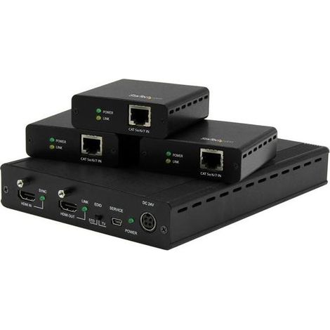StarTech.com Kit extender HDBaseT a 3 porte con 3 Ricevitori - Splitter HDMI 1x3 via Cat5 - fino a 4K (1/5)