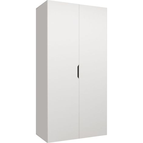 Armario Hartford 509, Blanco, 202x100x50cm, Puertas de armario: Con bisagras, Número de estantes: 0 (1/4)