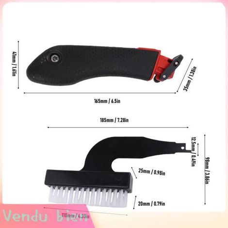 Brosse de scie alternative, brosse en nylon de nettoyage solide avec adaptateur universel pour l'élimination du coulis de carrelage (1/4)