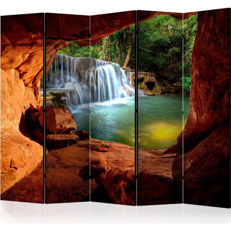 Paravent 5 Volets "Cave : Forest Waterfall" 172x225cm (1/2)