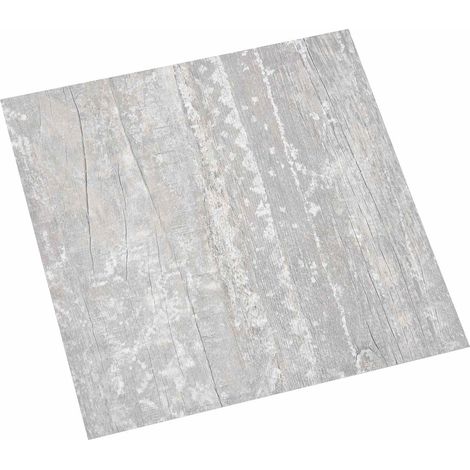 Bodenplanken 5,11 m² 55 pcs PVC Hellgrau und Weiß vidaXL