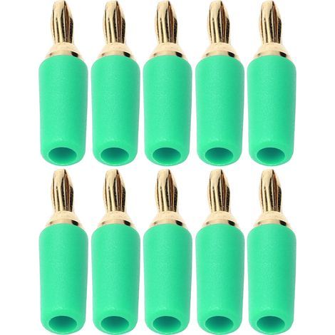 10 pièces fiche banane 2.5mm laiton plaqué or Type de soudure connecteur mle ensemble d'accessoires KitGreen. (1/5)