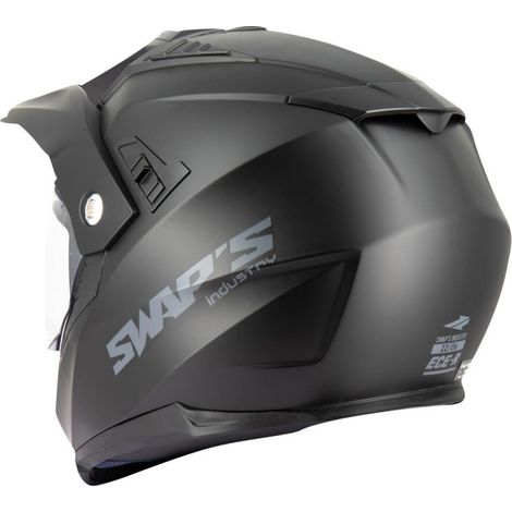 Casque pour moto cross trail Swaps Enduro S789 Crux noir mat