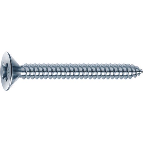 VITI AUTOFILETTANTI TESTA SVASATA PIANA ACCIAIO ZINCATO BIANCO- - ø mm.4.2x19 - 500 pezzi MUSTAD