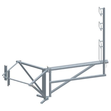 Echafaudage d'angle acier sur deux traversées pour mur de 0,65m - DIMOS - 1500 mm