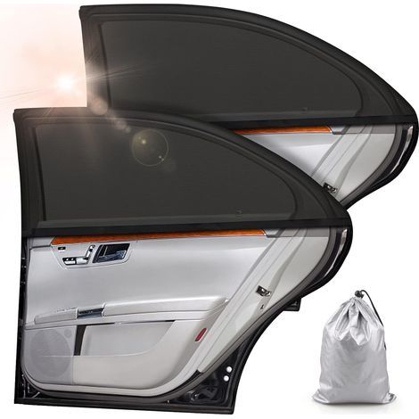 Pare Soleil Voiture Bébé,2 Pièces Chaussette Voiture Soleil par,Bloquer Les Rayons UV,par Protege Soleil Voiture Arrière Enfants, Compatible avec la Plupart des Auto (1/5)