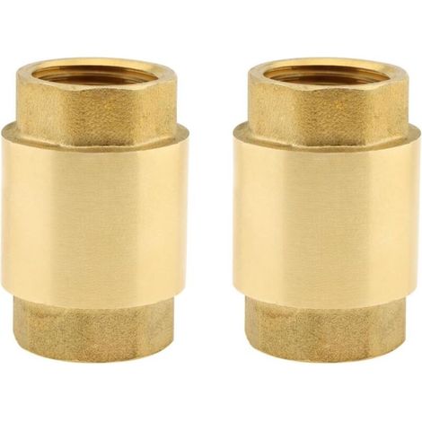 Clapet anti retour en laiton 1/2", 2 pièces, clapet anti retour à ressort unidirectionnel, filetage femelle en ligne, anti retour