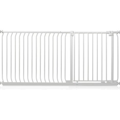 Safetots Barrière De Sécurité Elite, Barrière D'escalier À Fixation Par Pression, 171cm - 180cm, Couleur Blanc Mat (1/5)