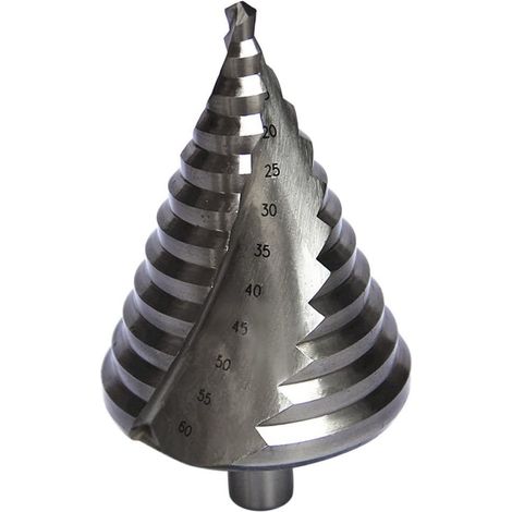 HSS Twist Drill Bit Multi-Hole Cutter Hole Size 6mm-60mm, Total 12 Steps, Enlargement, Sheet Metal, PVC, Woodworking (1/4)