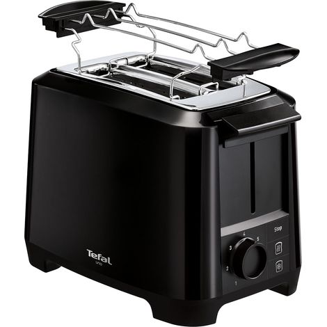 Grille-pain Noir Verre 800W 2 Fentes (1/2)