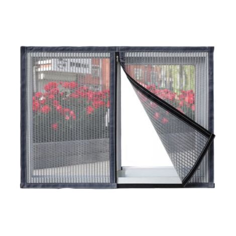 130 x 150 cm Mosquito Net for Window - Cat Mosquito Net - with Adhesive Tape - Easy to Install - with Zip - Can Be Cut to Size (1/5)