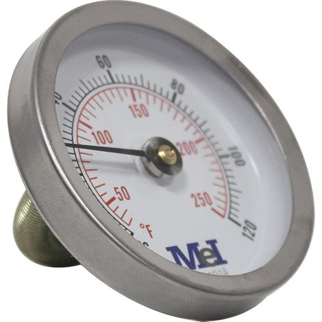 Thermomètre bimétallique à ressort Ø63 - 0 à 120° pour tuyaux - Arcanaute (1/3)
