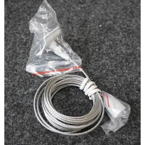 Suspension de plafond blanche avec cable acier 3m pour support et fixation de rail 1 allumage 230V IP20 (1/2)