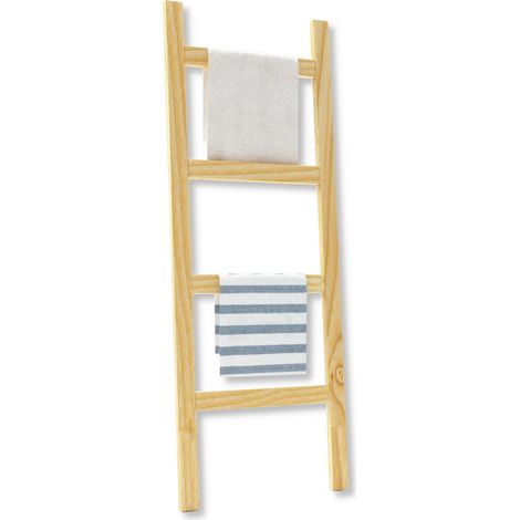 Escalera para toallas de madera de pino 120 x 47 x 2 cm natural 030011140 (1/4)