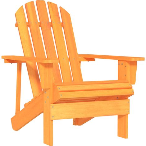 Chaise de jardin - Chaise d'extérieur pour terrasse/jardin Adirondack Bois de sapin massif Orange BV689422 - BonneVie (1/5)
