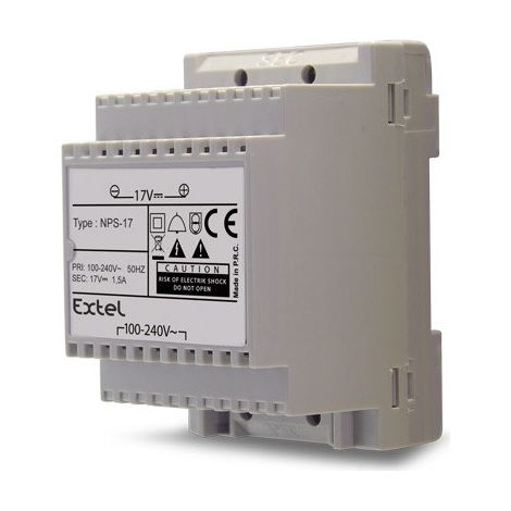 Extel Citofono Alimentatore da guida DIN Grigio (1/3)