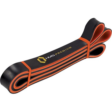 Banda de ejercicio, color negro y naranja, para entrenamiento de resistencia