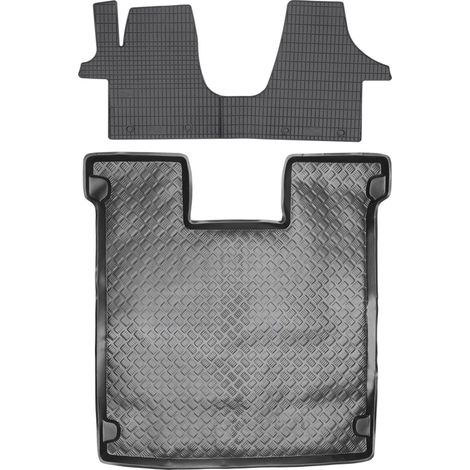 Juego de alfombrillas de goma para coche y alfombrilla para maletero para Volkswagen Transporter T5 Caravelle (2003-2015). (1/5)