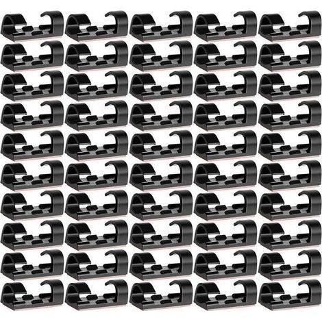 Lot De 60 SerreCâbles, Support De Câble Avec Base Sécurisée Par Adhésif, Jeu De SerreCâbles Pour Bureau, Câble D'Alimentation, Câble De Charge Usb, Chargeurs Et Câbles Audio, 30 Jeux De (1/5)