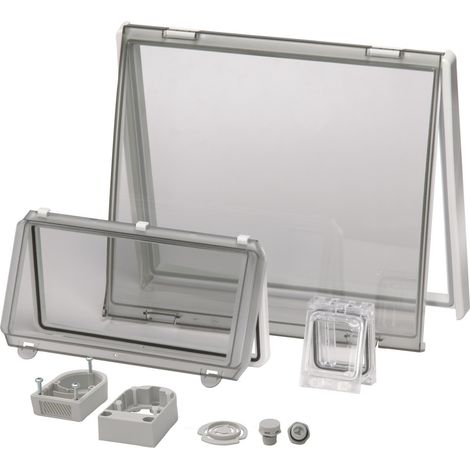 Fibox L 24 II 3730776 Sichtfenster Deckel Transparent, mit Scharnier (L x B) 248 mm x 218 mm Polycar