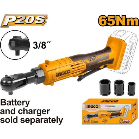 Chiave a cricchetto a batteria - 20V INGCO da 3/8 Coppia 65 Nm – Nudo NO batteria (1/3)