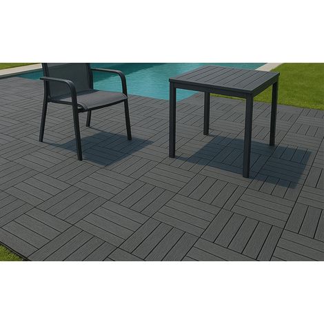 Lot de 8 packs de 4 soit 32 Dalles Clipsables 30 x 30 cm soit 2,88 m² Sol Extérieur - Livraison gratuite