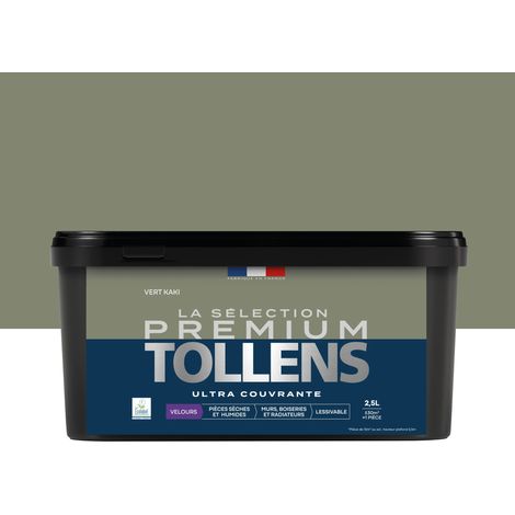 Tollens - Peinture intérieure couleurs - La Sélection Premium Velours - Ultra Couvrante - Vert Kaki 2,5 L - 30m²