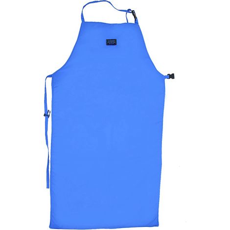 Tablier de sécurité CryO, tablier cryogénique ultra basse température, protection à l'azote, bleu (110 x 70 cm) (1/5)