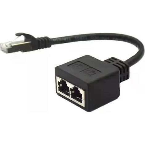 Câble répartiteur RJ45 femelle vers double mâle pratique pour réseaux Internet, câble d'extension pour Cat 7-JXLGV (1/4)