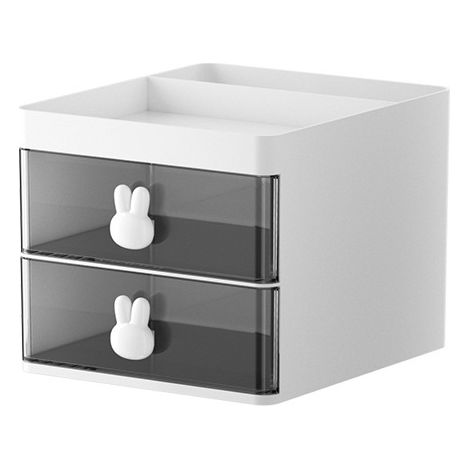 Organiseur de Bureau avec Tiroirs, Pot à Crayons Multi-compartiments, Rangement de Bureau en Plastique pour Fournitures Scolaires et Accessoires (1/4)