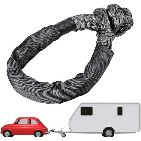 Manilles de treuil de remorquage - Corde de récupération de Route synthétique à Manille Souple,Manilles Souples de 38 000 LB avec Manchon synthétique Robuste, Accessoires de treuil de (1/5)