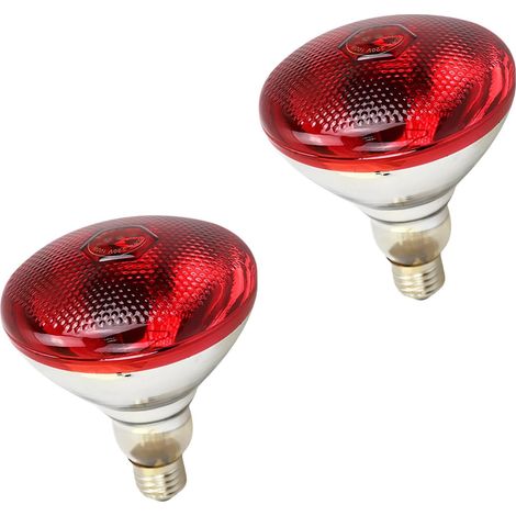 Lampe Chauffante Reptile, 220V, 250W Ampoules Chauffantes pour Reptiles, E27 Ampoule Infrarouge Chauffante, pour Chiot, Poussin,Tortue, Serpent,2pcs (1/5)