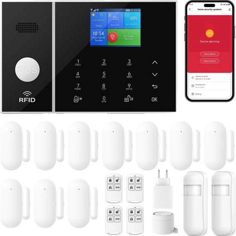 Sistema de alarma, conectividad WiFi, soporte multilingüe, 4G A (1/2)
