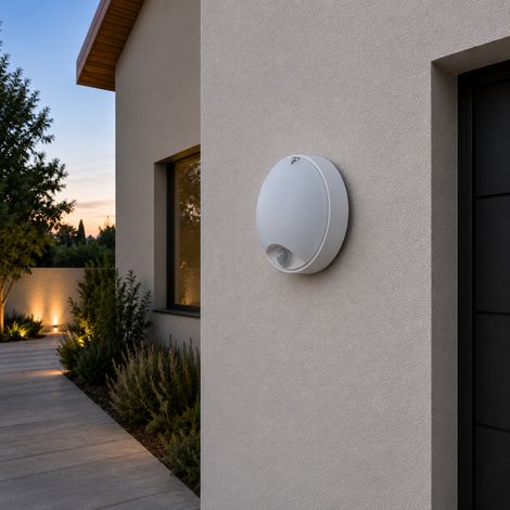 Plafón LED Exterior 10W 1000Lm CCT (Tonalidad Luz Regulable) 3000-4000-6500ºK Detector Proximidad IP65 Acabado Blanco (1/3)