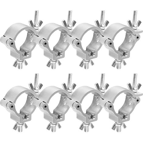 Pinces de Fixation - Lot de 8 - Alliage d'Aluminium - Charge 100KG - Pour Éclairage de Scène - 48-51 mm (1/5)