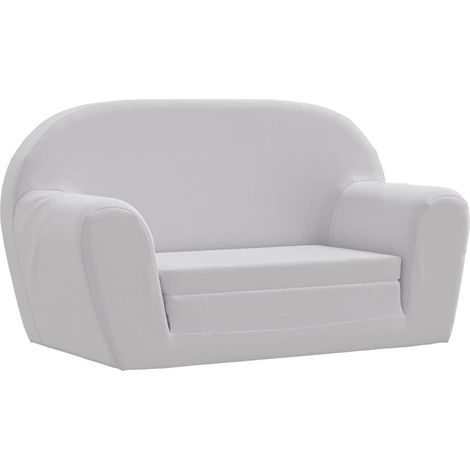 vidaXL Chaise longue pliable pour enfants gris clair (1/5)