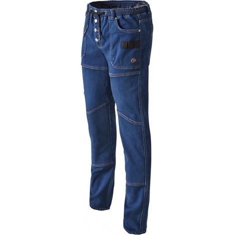 Jean de travail multipoches MOLLETON DENIM bleu T46 - PULS - 0307.9999.151 T46