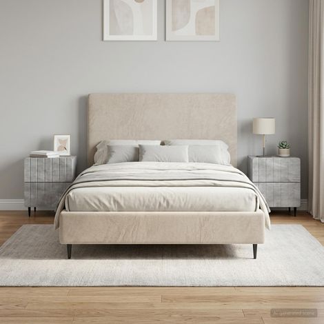 vidaXL Bedside Cabinet 2 pcs Concrete Grey 43 x 34.5 x 49.5 cm (1/5)