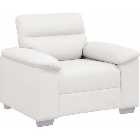 Maison Exclusive - Fauteuil canapé blanc 100x81x84 cm en similicuir (1/5)
