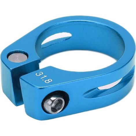 Collier de serrage pour tube de selle de vélo de route/VTT, antivol de tige de selle, collier en alliage d'aluminium, bleu (1/5)