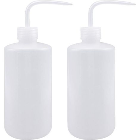 2 Pieces Watering Can Plastic Watering Bottle, 500ML Squeeze Bottles with Narrow Pipette, Transparent Tattoo Wash Bottles, Squeeze Bottle for Succulent Flower Plants
