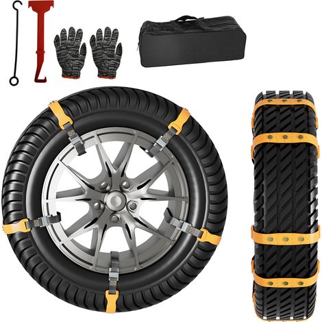 Randaco 10 piezas cadenas de nieve coche pesado estable cadena antideslizante ayuda de arranque hielo nieve universal (1/5)